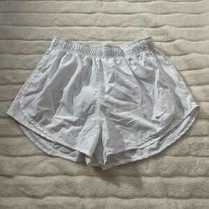 White Nike Running Shorts